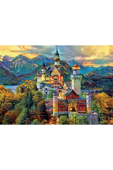 Puzzle 1000 el. Zamek Neuschwanstein, Niemcy Educa