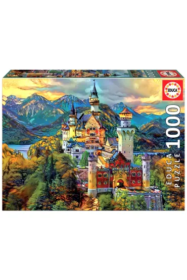 Puzzle 1000 el. Zamek Neuschwanstein, Niemcy Educa