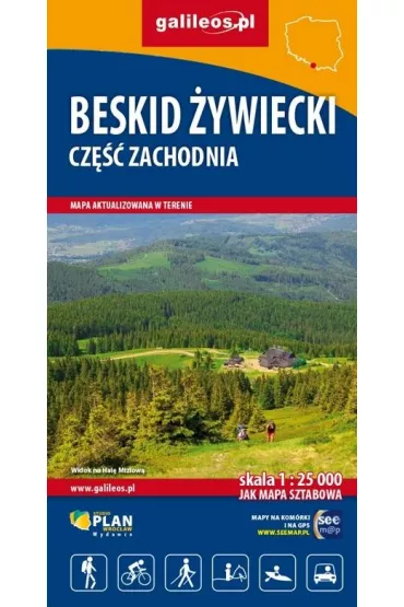 Beskid �ywiecki, cz. zach. Mapa turyst. 1:25 000