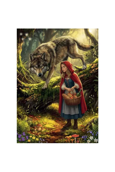 Puzzle 500 element�w Premium Czerwony Kapturek i Wilk TREFL 37632