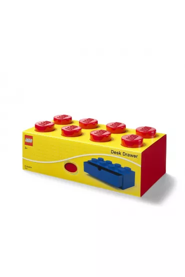 Szufladka na biurko klocek LEGO Brick 8 Czerwona
