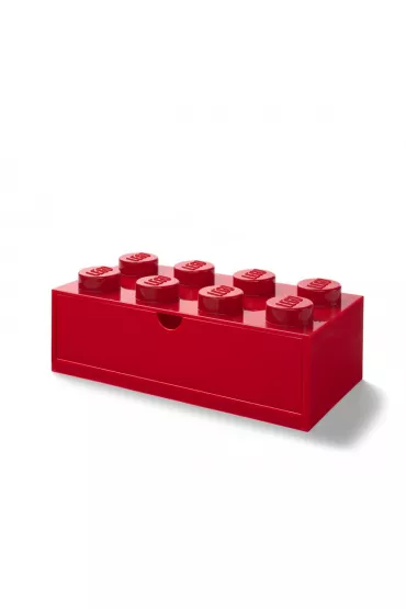 Szufladka na biurko klocek LEGO Brick 8 Czerwona