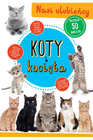 Kolekcja 50 naklejek. Koty i koci�ta