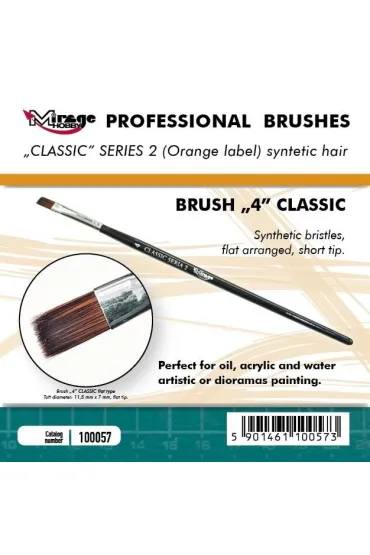 P�dzelek p�aski high quality classic rozm 4