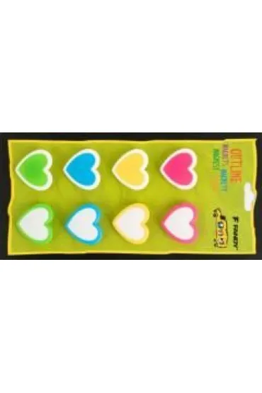 Fandy Magnesy Outline serca 8 szt.