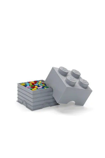 Pojemnik klocek LEGO Brick 4 Szary