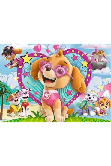Puzzle 100 el. W blasku Skye. Paw Patrol. Glitter Trefl