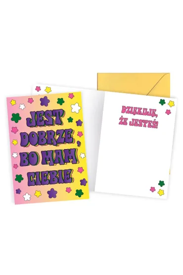 Kukartka Karnet PR Jest dobrze, bo mam Ciebie PR-594