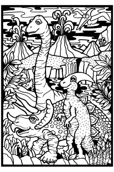 Kolorowanka welwetowa 29,7x21cm Dinozaury