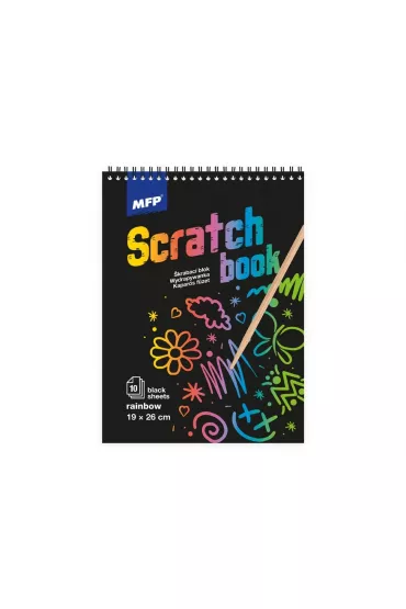 MFP Wydrapywanka t�czowa czarna 26x19 cm, 10 arkuszy