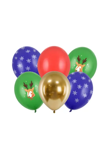 PartyDeco Balony Merry Christmas 30cm