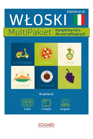 W�oski. MultiPakiet. Kompletny kurs dla pocz�tkuj�cych. Poziom A1-B1 + CD