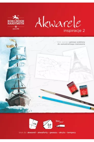Koh-I-Noor Akwarele. Blok Inspiracje 2 A4 320 g 20 kartek