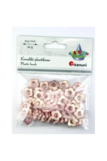 Titanum Koraliki plastikowe kwiatki 15mm, 20g