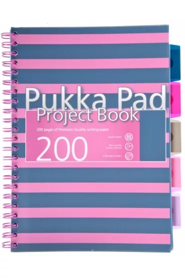 Ko�ozeszyt A4 Pukka Pad Navy kratka 100 kartek