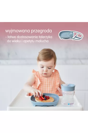 b.box Talerzyk z przyssawk� 2w1, b��kitny