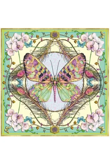 Museums & Galleries Karnet kwadrat z kopert� Butterfly & Orchids