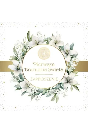 Armin Style ZAPROSZENIE KOMUNIA 130X130 Z KOP AS ZP-94 10 szt.