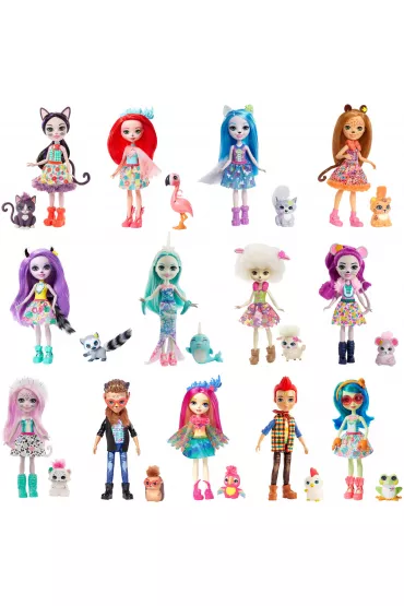 Enchantimals Lalka dodatkowa + zwierz�tko FNH22 Mattel