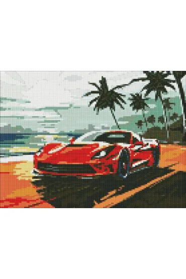 Ideyka Diamentowa mozaika - Wycieczka wzd�u� wybrze�a 30x40cm