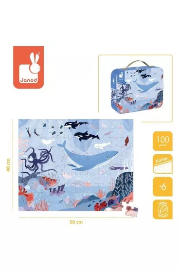 Puzzle w walizce Ocean arktyczny 6+ Janod