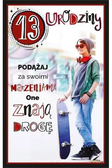 AbCard Kartka okoliczno�ciowa Urodziny 13 U91