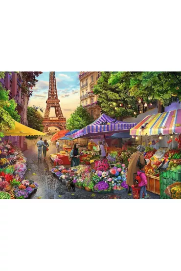 Puzzle 1000 el. Targ kwiatowy, Pary� Trefl