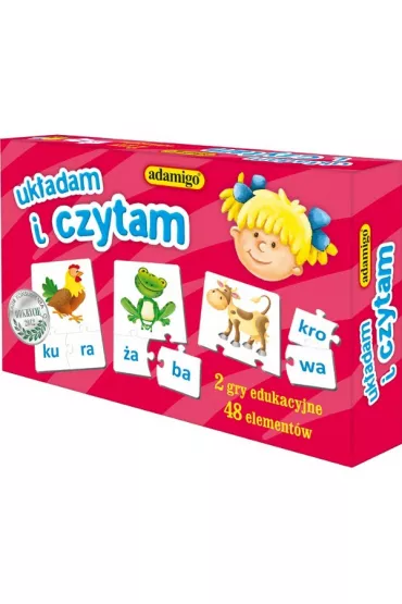 Puzzle edukacyjne. Uk�adam i czytam Adamigo - Julia Pogorzelska 