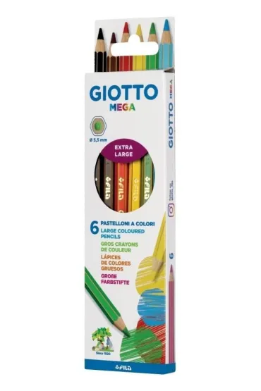 Kredki Mega 6 kolor�w GIOTTO