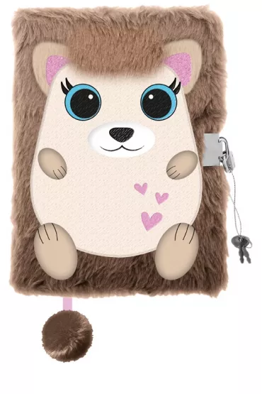 St. Majewski Pami�tnik z k��dk� 3D w�ochacz A5 My Little Friend Cute hedgehog 96 kartek