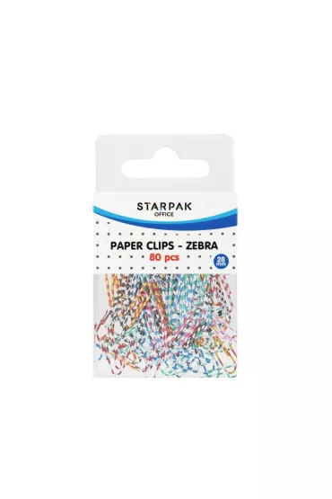 Starpak Spinacz metalowy zebra etui 80 szt.