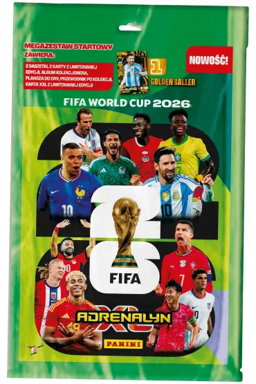 Fifa world cup 2026 adrenalyn xl mega zestaw startowy Panini