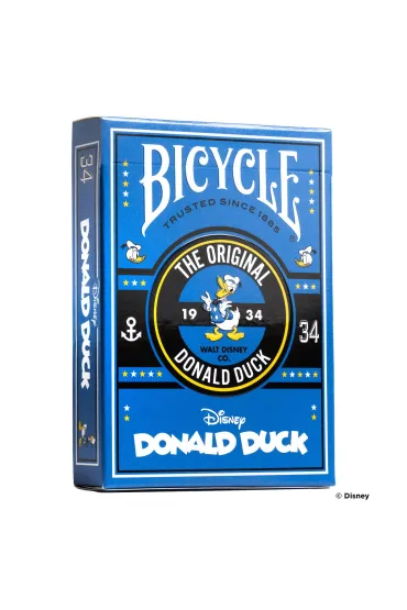 Karty do gry Donald Duck, edycja 90-lecia, kolor niebieski