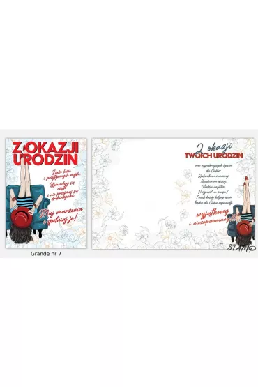 Stamp Karnet Grande + koperta wz�r nr 07 Urodziny