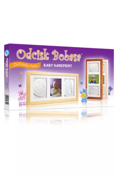 Opera tech Zestaw Odcisk Bobasa - Ramka z Glink� potr. Bia�a