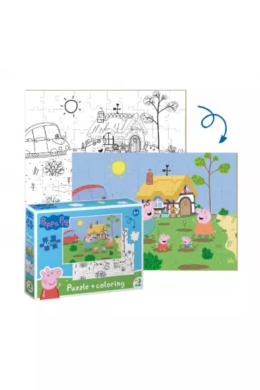 Puzzle 60 el. Peppa Pig 2 in 1 Dodo