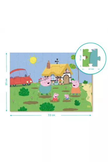 Puzzle 60 el. Peppa Pig 2 in 1 Dodo