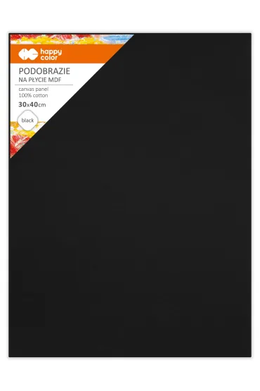 Happy Color Podobrazie bawe�niane impregnowane czarne 30x40cm, 4mm