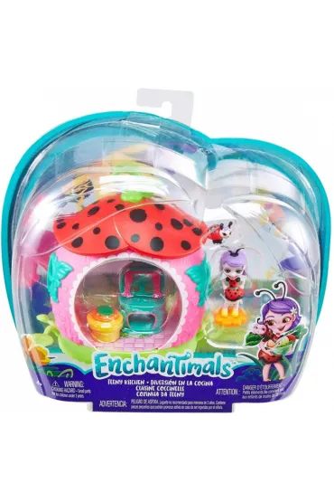 EnchanTimals - Pokoik Kwitn�cy Ogr�d Zestaw Kuchnia Biedronek + Lalka Ladelia Ladybug i Vine Mattel