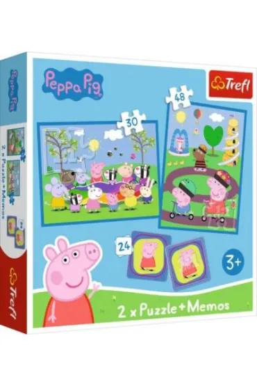 Puzzle + Memos 2w1 (30+48 el.) Radosne chwile ze �wink� Pepp� Trefl