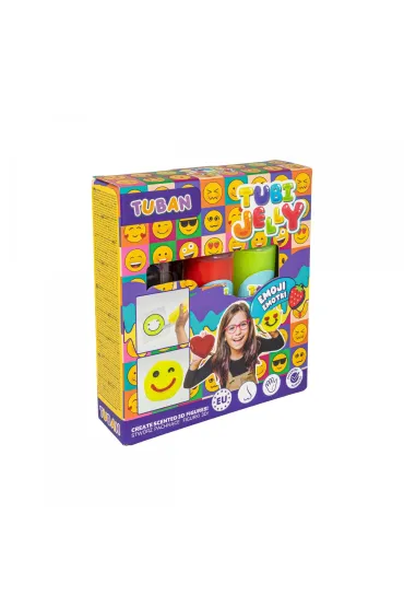 Zestaw Tubi Jelly 3 kolory Emotki Tuban