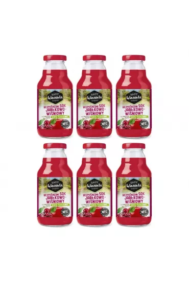 Sady Wincenta Sok 100% jabkowo-winiowy naturalnie mtny toczony NFC Zestaw 6 x 330 ml