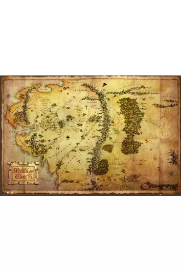 The Hobbit Mapa �r�dziemia - plakat 91,5x61 cm