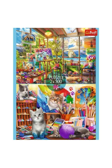 Puzzle 2x500 el. Sztuka malowania Trefl