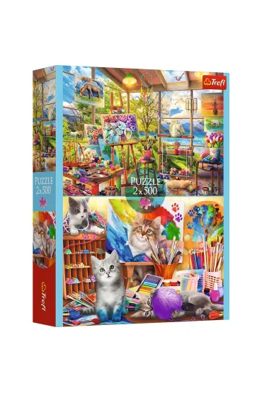 Puzzle 2x500 el. Sztuka malowania Trefl