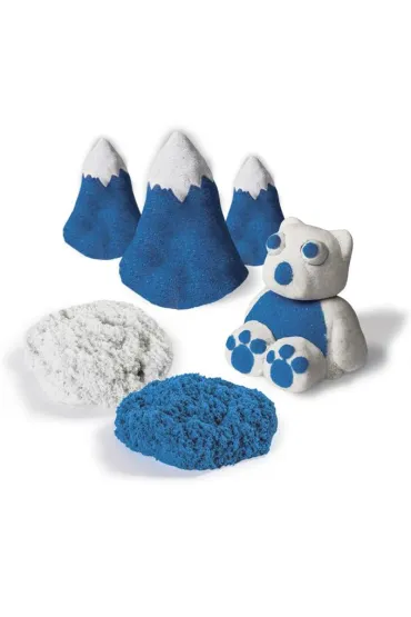Kinetic Sand Build. Piasek konstrukcyjny 2 kolory niebieski-bia�y 454g * Spin Master