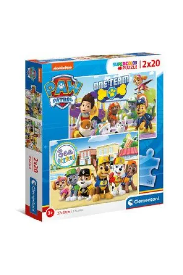 Puzzle 2x20 el. SuperColor. Psi Patrol Clementoni