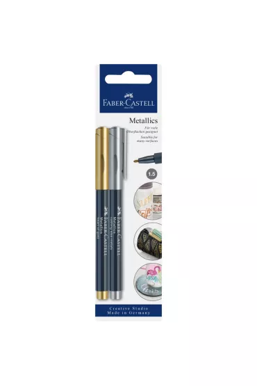 Faber-Castell Pisak metaliczny Metallics srebrny, z�oty 2 szt.