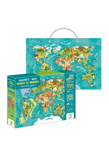Mapa magnetyczna mapa �wiata zwierz�t
