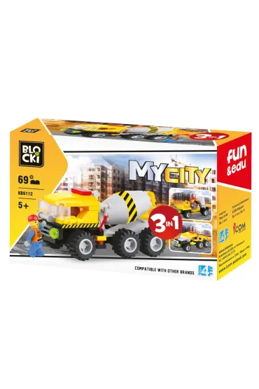 Klocki Blocki MyCity 3w1 69 elem,